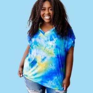 NWOT Haptics by Holly Harper Tie Dye V-Neck Tee